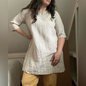 Handmade Washed Linen DRESS WITH POCKETS